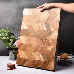 Kitchen Cutting Chopping Board, Acacia Wood Kitchen Cutting Board with End-Grain, Large Wooden Chopping Board Premium Quality