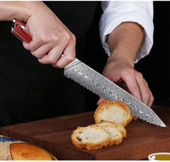 Ensemble de couteaux de cuisine japonais, acier damas professionnel, noyau VG10, 6 pièces, ensemble de couteaux de Chef