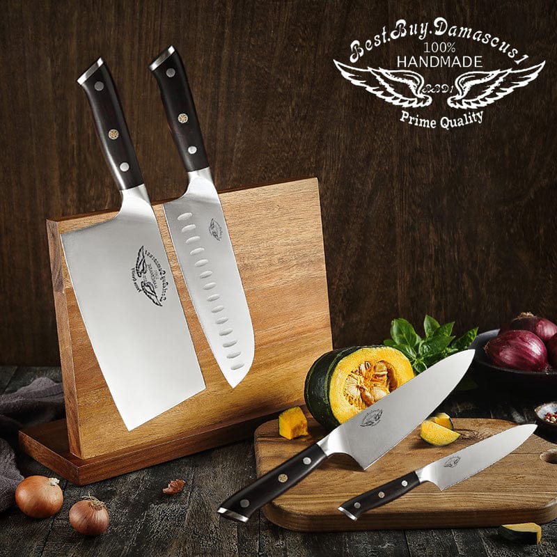 knife Set 5 Pcs German 1.4116 HC Kitchen knife set chefs Knives With Knife Block