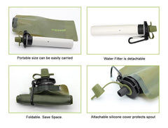 Survival Outdoor Camping & Hiking Portable Water Purification with bag